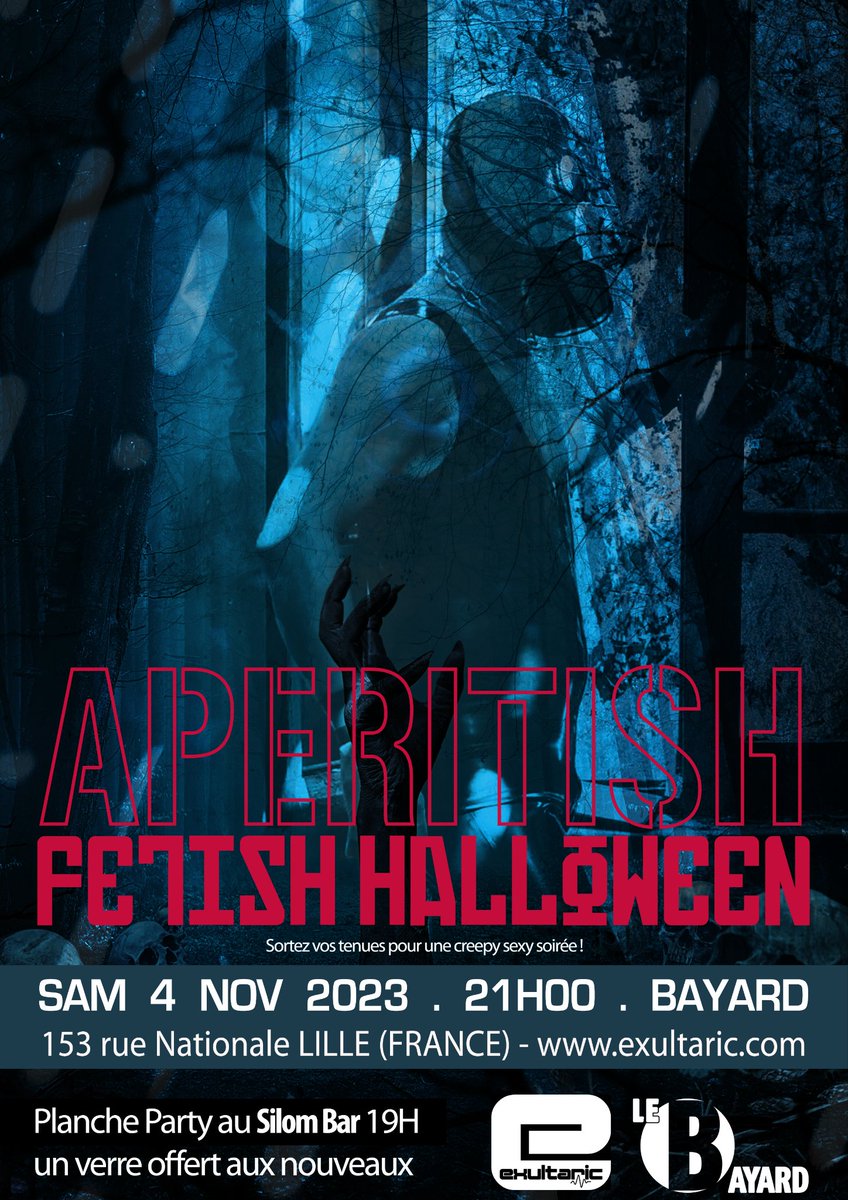exultaric's tweet photo. [NEXT APERITISH - NOVEMBRE 2023]
On vous attend nombreux le samedi 4 novembre pour une soirée spéciale Fetish Halloween ... faites preuve d'imagination pour nous effrayer ! ... c'est ça la #exultarictouch | #APERITISH | #FetishSocial | #myfetishheartbeat | 💙🖤💙🖤❤️ https://t.co/qBLEDoyqo1