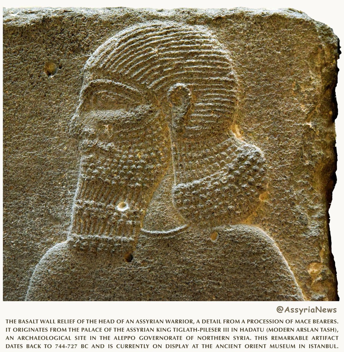 TodayAssyria's tweet photo. #tiglathpileser #assyrianwarrior #hadatu #Arslantash #istanbul #Istanbulmuseum  #soldier #assyrianking #assyriansoldier #assyrian #assyria #assyrianheritage #ashur #assur #nineveh #mesopotamia #archaeology #history #ancienthistory #art #assyrianrelief  #cradleofcivilization https://t.co/Z8VmufOK5a