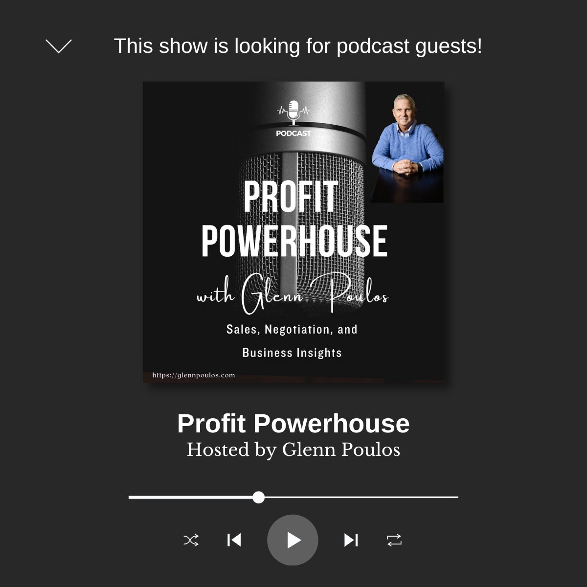 The Powerhouse Profit Podcast with host, @GlennPoulos, is looking for high-authority expert industry leaders. Let's talk about how you scaled your business! Apply here: go.glennpoulos.com/podcastguest #podcastshow #scaleyourbusiness #leaders #findaguest #beaguest #journorequest