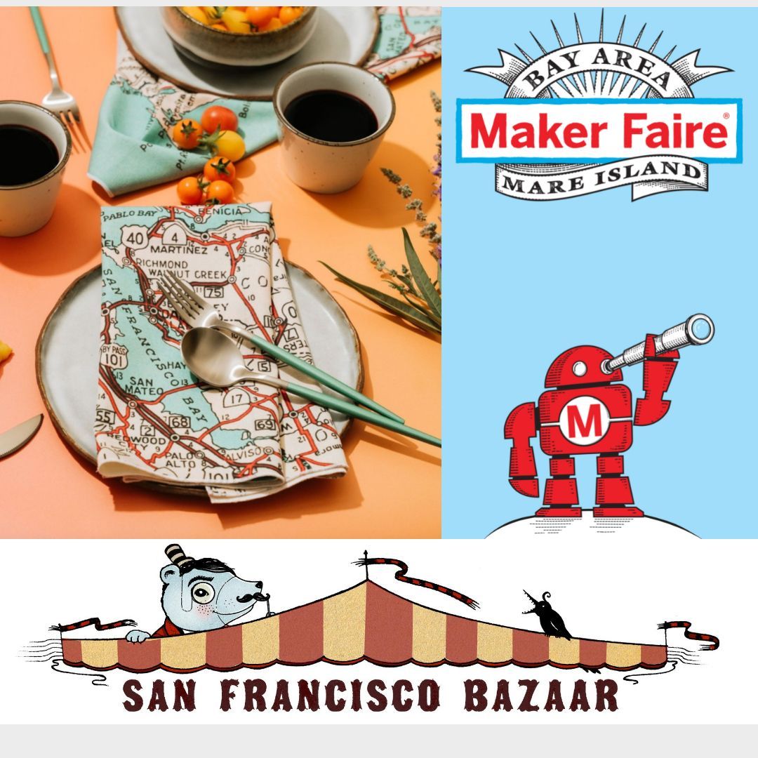 sfbazaar's tweet image. Excited to welcome back @theweekendstore to Maker Faire Bay Area. The Weekend Store offers a progressively designed, hand-made collection of exceptional home goods, clothing, and accessories. Shop with Adjowah and her team under the Maker Market tent this weekend!