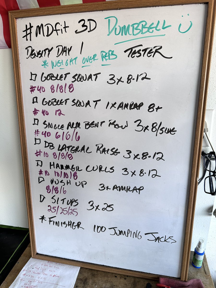 Meg_MDcoaching's tweet photo. When was the last time you did some jumping jacks? 😂
Tested the first DB workout of #MDfit 3D [DB] —this one was from the first mesocycle, Density. Just like the Garage Gym version, I made it for me. What I actually want to do. Hope you enjoy! https://t.co/metUbPZvy8