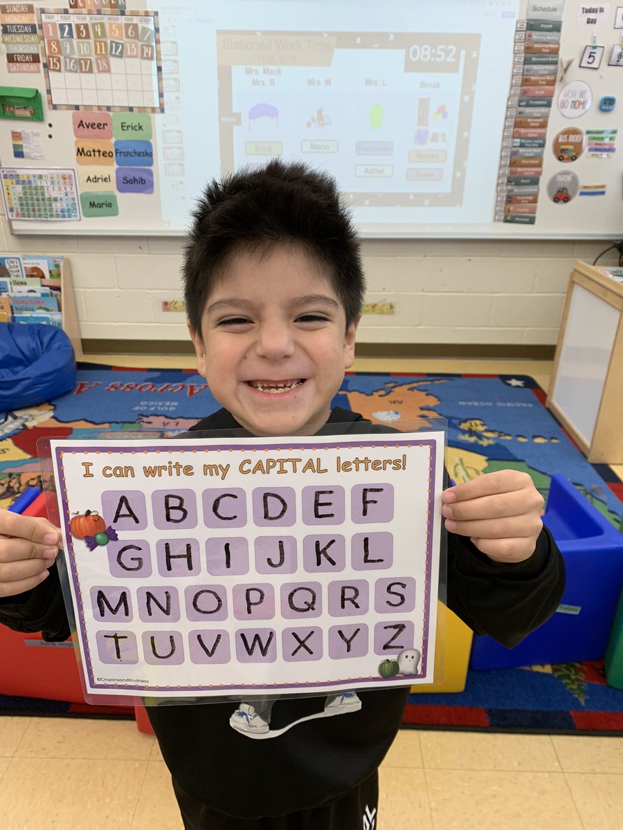 Mrs_Mack23's tweet photo. We have been working on IDing letters and making CVC words in room 23! 💙 #EMKPRIDE https://t.co/eV70TLthA6