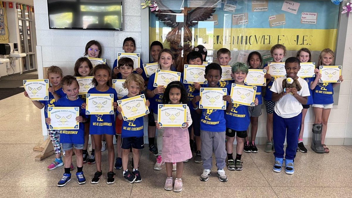 .<a href="/TosaEisenhower/">Tosa Eisenhower</a> students who demonstrate the core behavior expectations of being safe, being open-minded &amp; being ready to learn are nominated for the SOARing Eagle of the Week! Here’s a photo of the honorees from last month! 🦅#TosaProud
