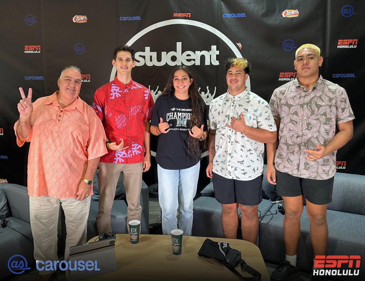 Another successful #StudentSection show with MeiLani McBee, <a href="/Sitani_Mikaele/">Sitaniselao Mikaele</a> and <a href="/LafaeleAnelu/">Ane1u1afaele</a>!!!  #HawaiiWBB #GoGovs

Mahalo to <a href="/autosourcehi/">AUTOSOURCE</a> and <a href="/raisingcanes/">Raising Cane's</a> for the awesome atmosphere and food and for supporting this show!