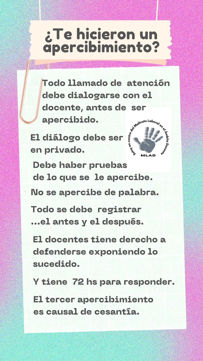 pr281653's tweet photo. COMUNICATE A ESTE  EMAIL , maltratolaboraldocente@gmail.com   PARA DENUNCIAR EL MALTRATO LABORAL EN EL ÁMBITO DOCENTE #maltratolaboraldocente #losdocentestomamoslapalabra #docentes #justiciaporkarina #JusticiaPorSilvina #BastaDeAbusoDePoder #BastaDeMaltrato #sabado #cordoba https://t.co/1RaNjK6aCg