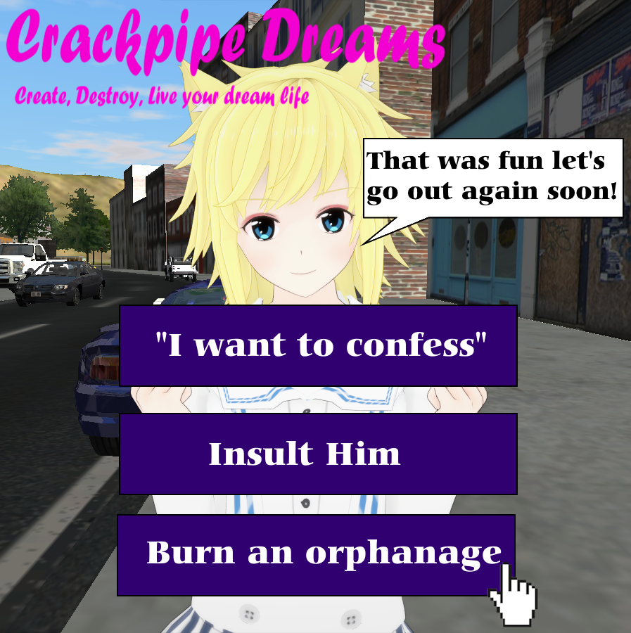 "this fire is out of control I'm gonna burn this city, burn this city!" I have no idea why I came up with this atrocity of a fake mobile game ad.