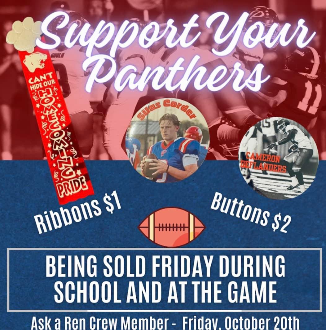 Get your buttons and ribbons to support the Panthers! #GoGoula #CollectorsItems