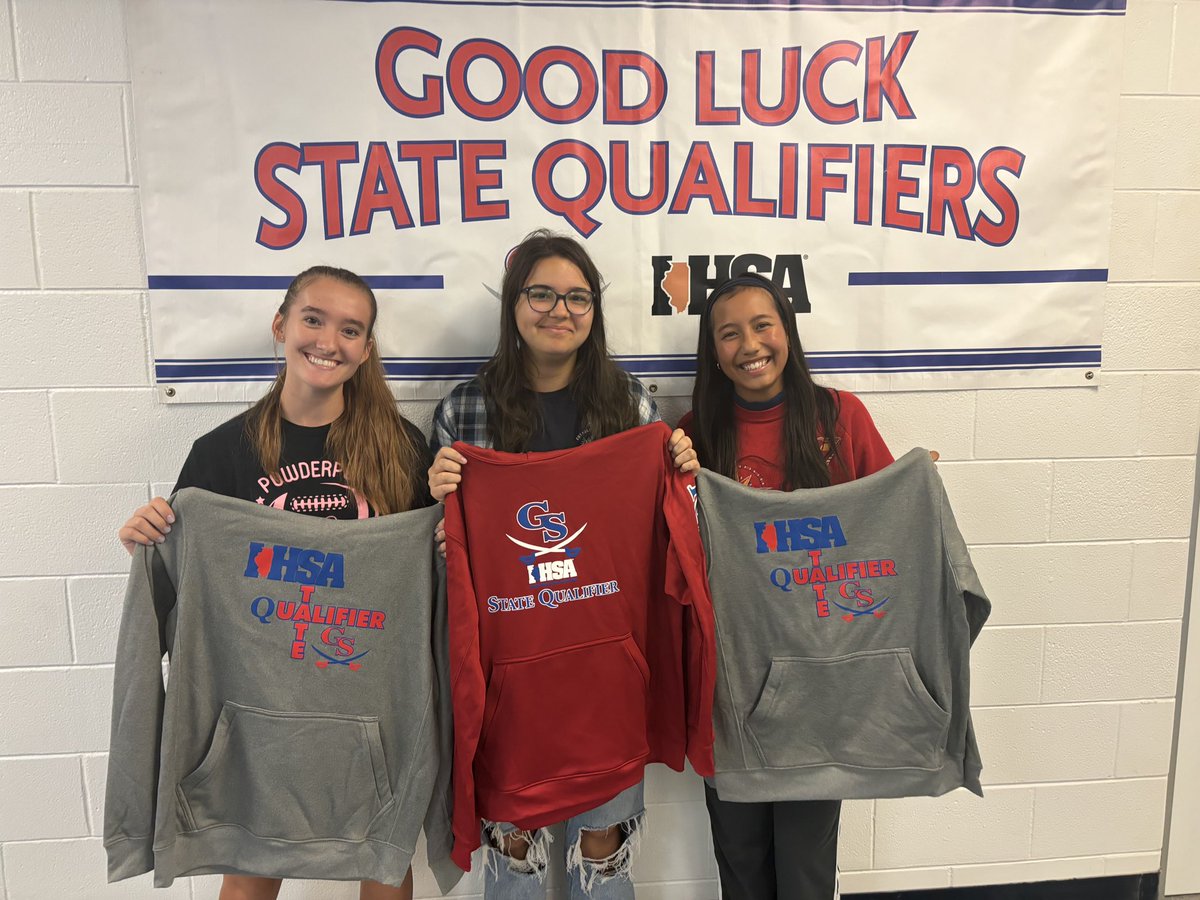 gbsathletics's tweet photo. We had our first state sendoff of the year for our girls tennis state qualifiers.  Good luck to Allie, Emily, and Lorenza at state!  #weareraiders https://t.co/loWlhJurOA