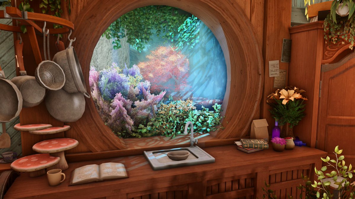 AshenBride's tweet photo. Autumn Witch 🧡🍂

I made a cozy witchy room, with a custom rug and an open window to show the changing of the leaves
#FF14Housing #FF14ハウジング #FFXIV #HousingEden https://t.co/FrUidmZLa3