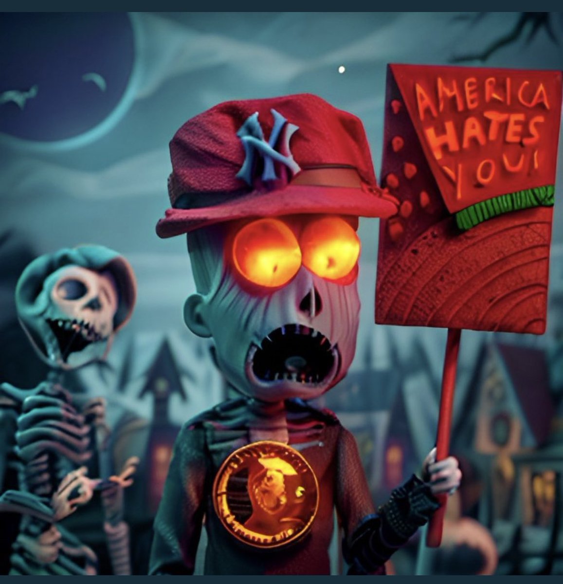 Big_Shineee's tweet photo. Shout out @Leo1sTired for this fire Halloween edit of @GodHatesNFTees 🎃 👻 By @srpeters #GodHateNFTees #CommunityIsUtility #web3community #SMD #ShineTility https://t.co/df64EdWT1Z