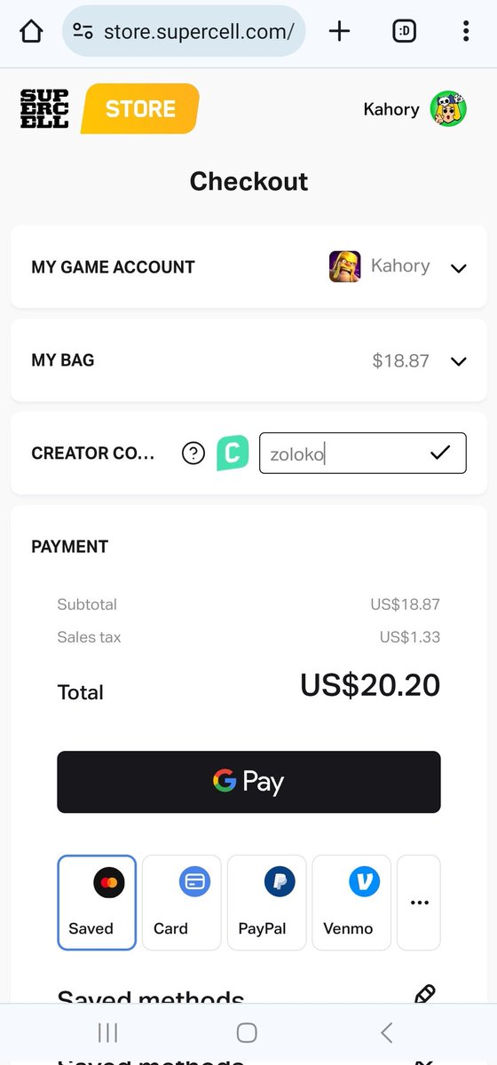An14kaho's tweet photo. Si van a comprar por supercell store no olviden usar los códigos de sus creadores favoritos y este va para mi querido Zolo... #CodigoZoloko ❤️ https://t.co/SPq9VQBPWN