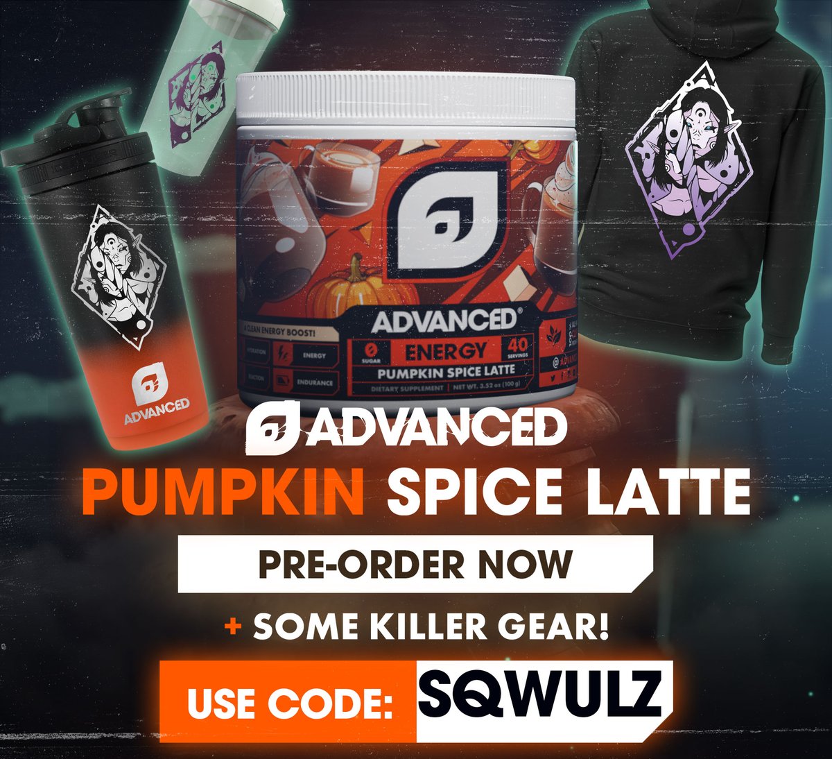 Sqwulz's tweet photo. 🎃☕️Who loves them some Pumpkin Spiced EVERYTHING❔🎃☕️

Grab yourself a preorder of the yummy Pumpkin Spice Latte Energy from @ADVANCEDgg using code: SQWULZ
🎃☕️🎃☕️🎃☕️🎃☕️🎃☕️🎃☕️🎃
https://t.co/BT0Hiq7dAi https://t.co/5cCmF9wIX0