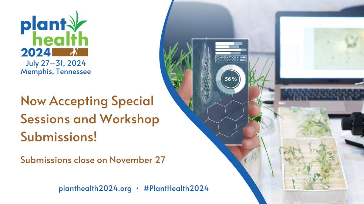 Allow your voice to be heard at Plant Health 2024! We invite you to help take the reins and shape our conference by leading a unique session or workshop. Submit your sessions and workshops by November 27. Learn more: apsnet.org/meetings/annua…