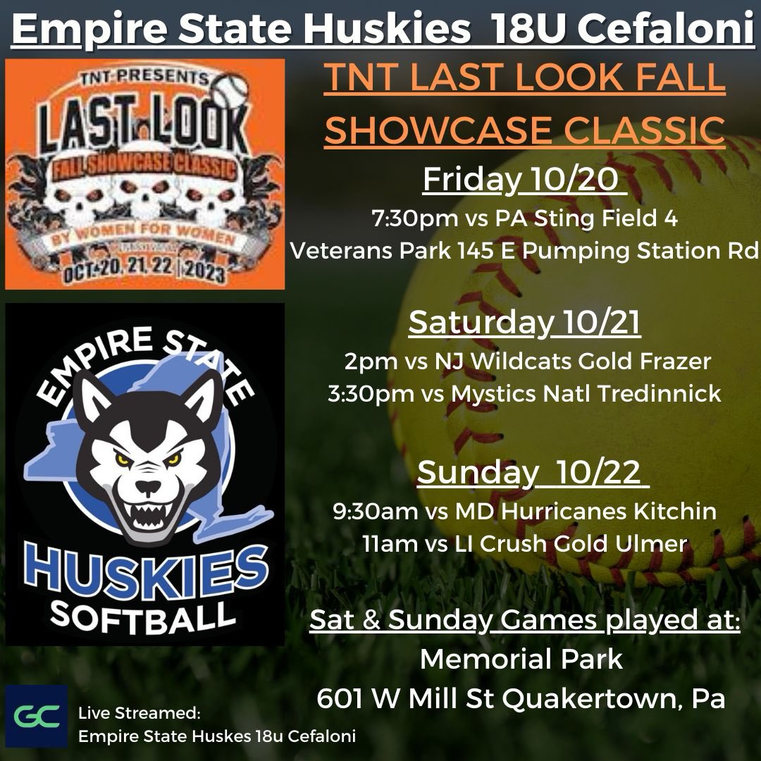 Here’s my schedule for TNT this weekend!! 💙🤍 <a href="/EStateHuskies/">Empire State Huskies</a> <a href="/HuskiesCefaloni/">Empire State Huskies 18U Cefaloni</a> <a href="/KingsOfFitness/">Kings Of Fitness</a>