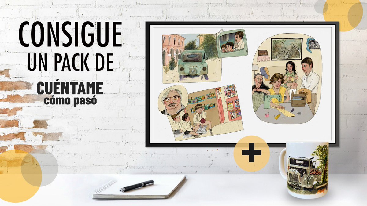 cuentametve's tweet photo. SORTEO 🔴 Consigue una taza y un póster ilustrado de Cuéntame (no es el de la imagen, esas son las ilustraciones).

Solo debes hacer RT con cita y poner el hashtag #CuéntameMerche https://t.co/ImP3MUQ1bk