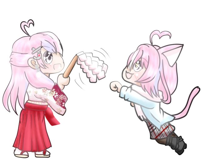 「2girls heart ahoge」 illustration images(Latest)