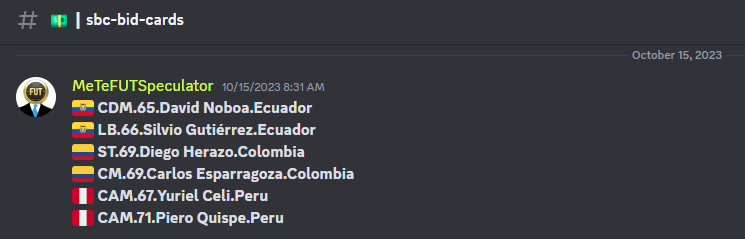FUTSpeculator's tweet photo. All these 6 cards reached 10.000 coins these days... ๐ธ๐ฐ๐ฅน Pure luck โ
๐ช๐จ CDM.65.David Noboa.Ecuador
๐ช๐จLB.66.Silvio Gutiรฉrrez.Ecuador
๐จ๐ดST.69.Diego Herazo.Colombia
๐จ๐ดCM.69.Carlos Esparragoza.Colombia
๐ต๐ชCAM.67.Yuriel Celi.Peru
๐ต๐ชCAM.71.Piero Quispe.Peru
MM will expire soon โฃ๏ธ
#EAFC #EAFC24 #FIFA #FIFA24 #FUT #FUT24 #easportsfc #ratings #SBC #SBCsolution #trading #fifatrading #fifacoins #futbin #Silver #marqueematchups #mm #futbinai