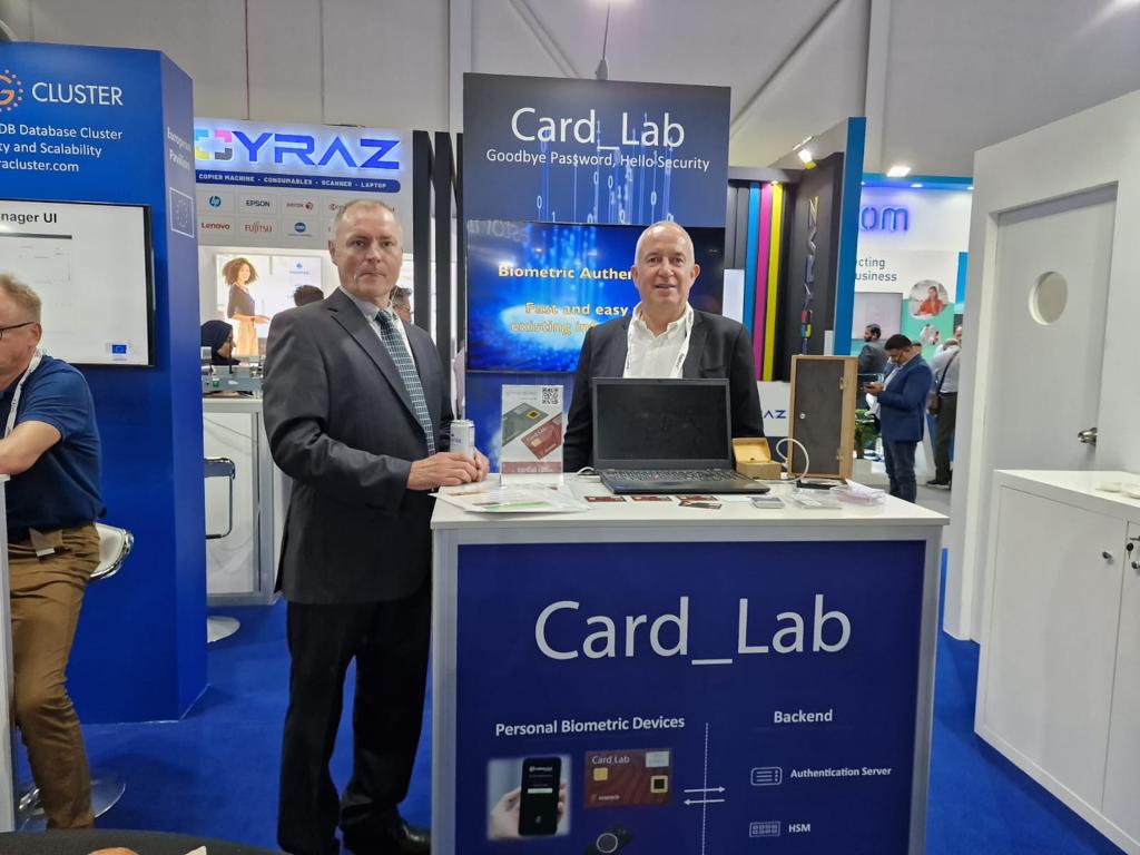 FrankSandel's tweet photo. Day 3 at a very busy #GITEX2023 Dubai has come to an end and it is amazing how big interest we have received in our way of saying "#Goodbye #Passwords - Hello #Security"
The team is ready to demonstrate the solution and our different biometric #card solution the last 2 days. https://t.co/ekWpux5H8L
