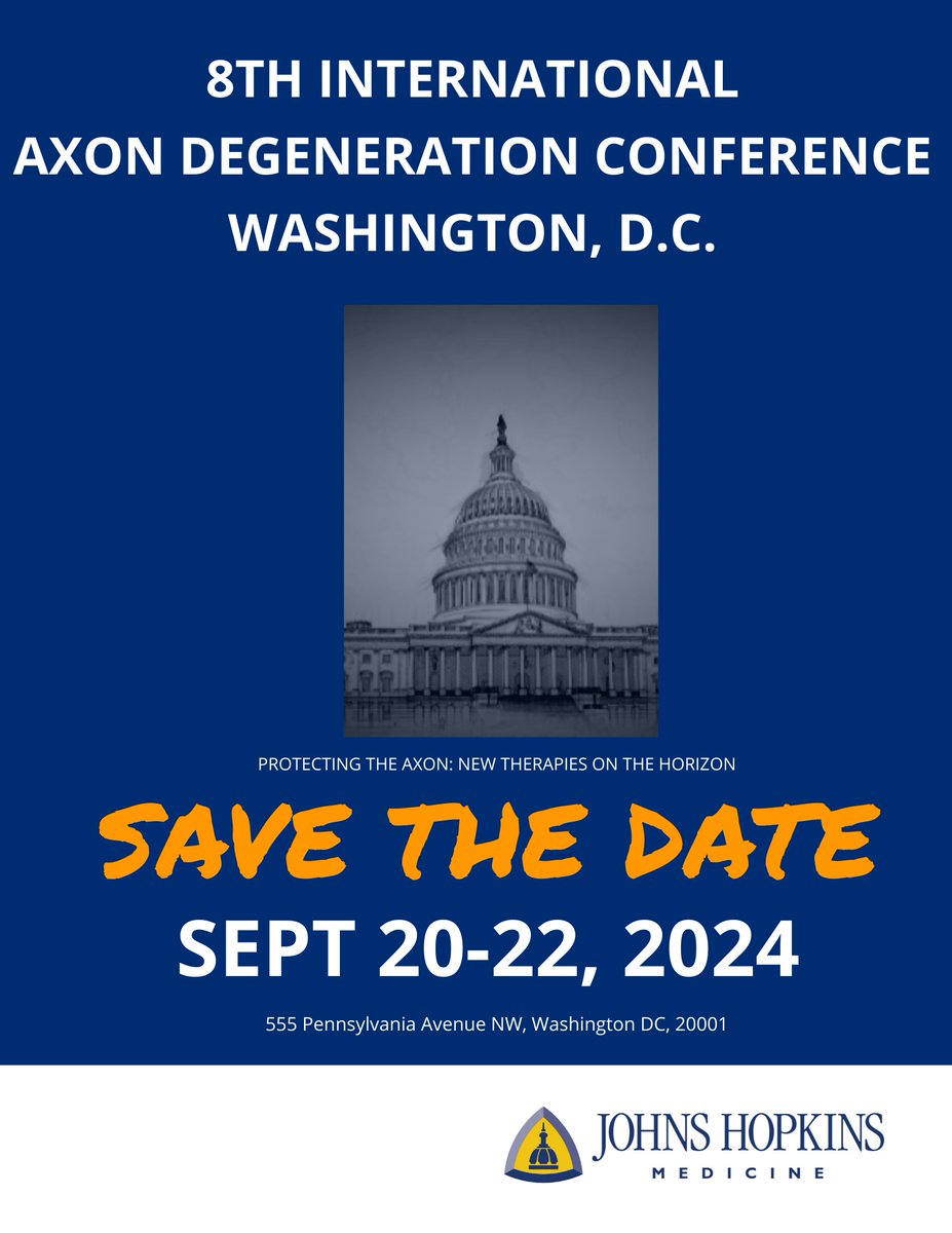 The Axon Degeneration Meeting is back! Save the date!