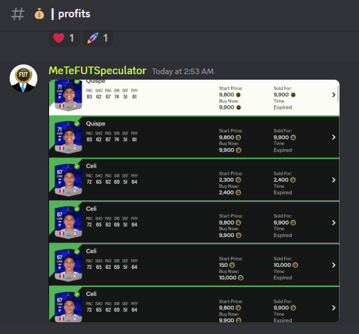 FUTSpeculator's tweet photo. All these 6 cards reached 10.000 coins these days... ๐ธ๐ฐ๐ฅน Pure luck โ
๐ช๐จ CDM.65.David Noboa.Ecuador
๐ช๐จLB.66.Silvio Gutiรฉrrez.Ecuador
๐จ๐ดST.69.Diego Herazo.Colombia
๐จ๐ดCM.69.Carlos Esparragoza.Colombia
๐ต๐ชCAM.67.Yuriel Celi.Peru
๐ต๐ชCAM.71.Piero Quispe.Peru
MM will expire soon โฃ๏ธ
#EAFC #EAFC24 #FIFA #FIFA24 #FUT #FUT24 #easportsfc #ratings #SBC #SBCsolution #trading #fifatrading #fifacoins #futbin #Silver #marqueematchups #mm #futbinai