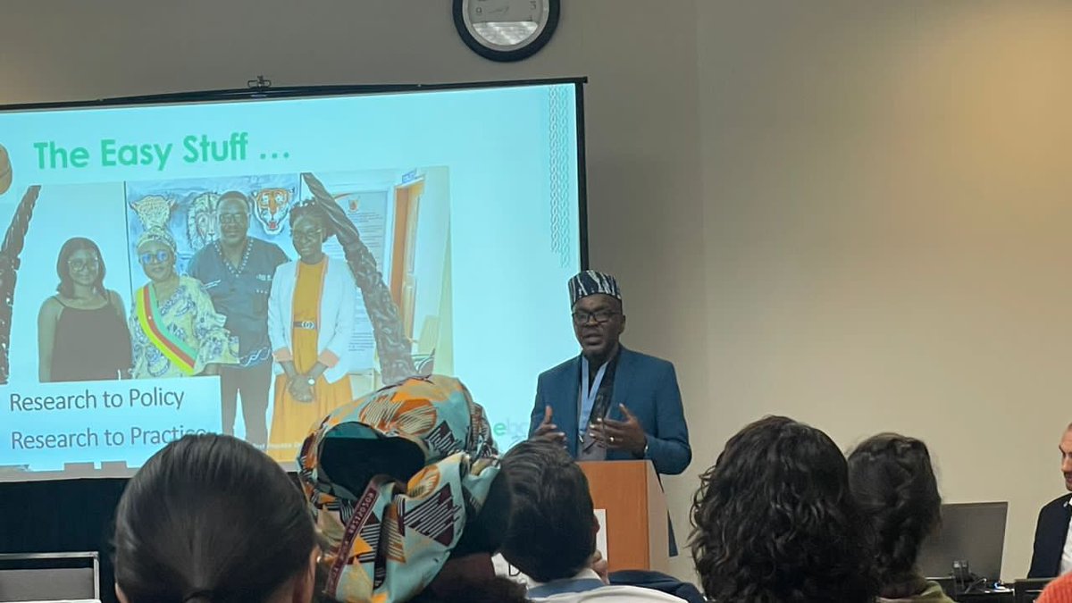 ebase_africa's tweet photo. .@ebase_africa Team Lead @okwen today at #WWGS2023 presented on  a responsive evidence system for African Policy needs. He was in a panel with #Zeenat and @Laurenz_ml . 
#EIDM
#Ottawa2023
@CampbellReviews @WWGS2023
@Africa_evidence @EducEndowFoundn @MastercardFdn @CanadaCameroon https://t.co/bfC3Q7bThL