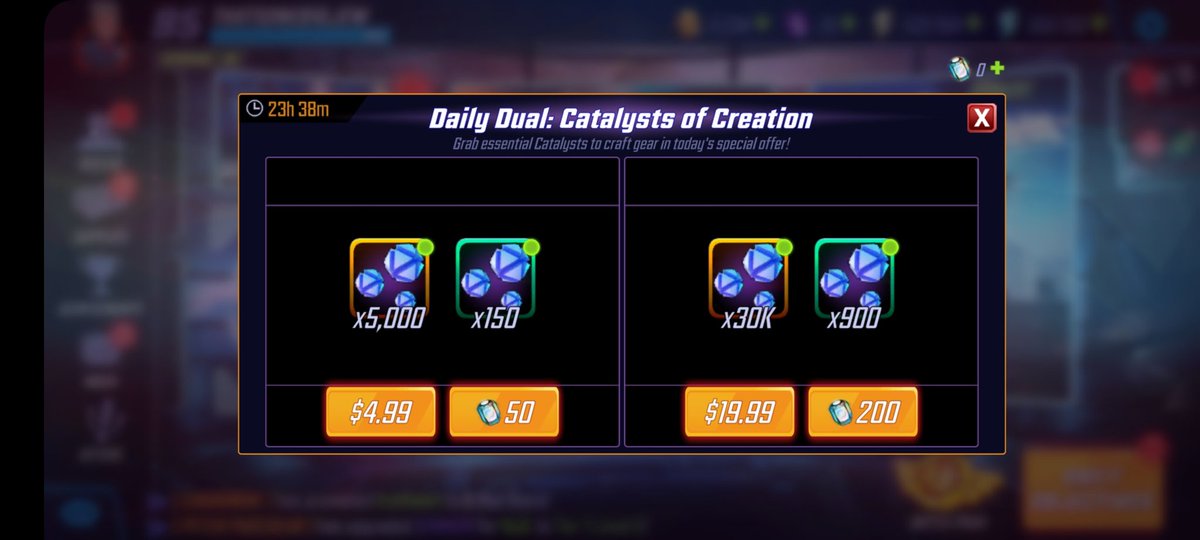 JustJoshuaJ's tweet photo. Yo, @MarvelStrikeF! Love the game, but please fix this. Whenever this pops up, it crashes the game. Then it won't re-open till this pop-up is gone. https://t.co/IpBUfViuA2