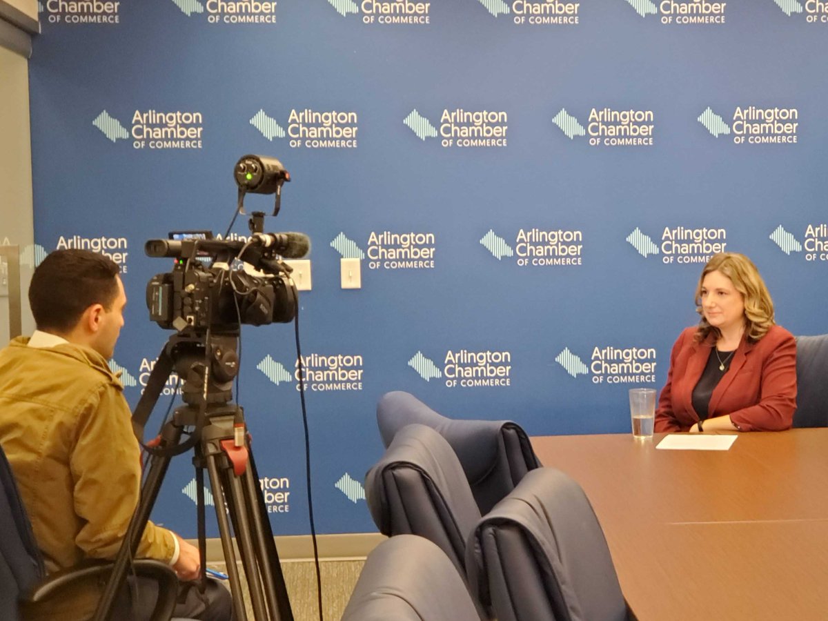 ArlVAChamber's tweet photo. Tune in at 9pm on @DCNewsNow - Chamber President &amp; CEO Kate Bates will be featured in a segment on commercial office vacancy! https://t.co/djR6eiJPMz