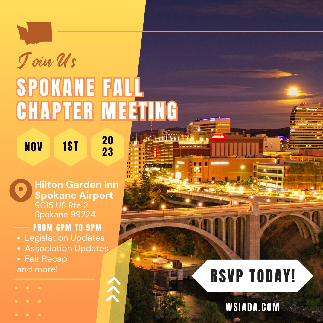 WSIADA's tweet photo. 📷SPOKANE DEALERS📷
Your Fall Chapter Meeting is coming up in 📷 weeks!
We will be at the Hilton Garden Inn  - Spokane Airport on November 1st. Meeting will start at 6pm.

RSVP today!
https://t.co/yVatiHx9YC https://t.co/HjRgURnIMh