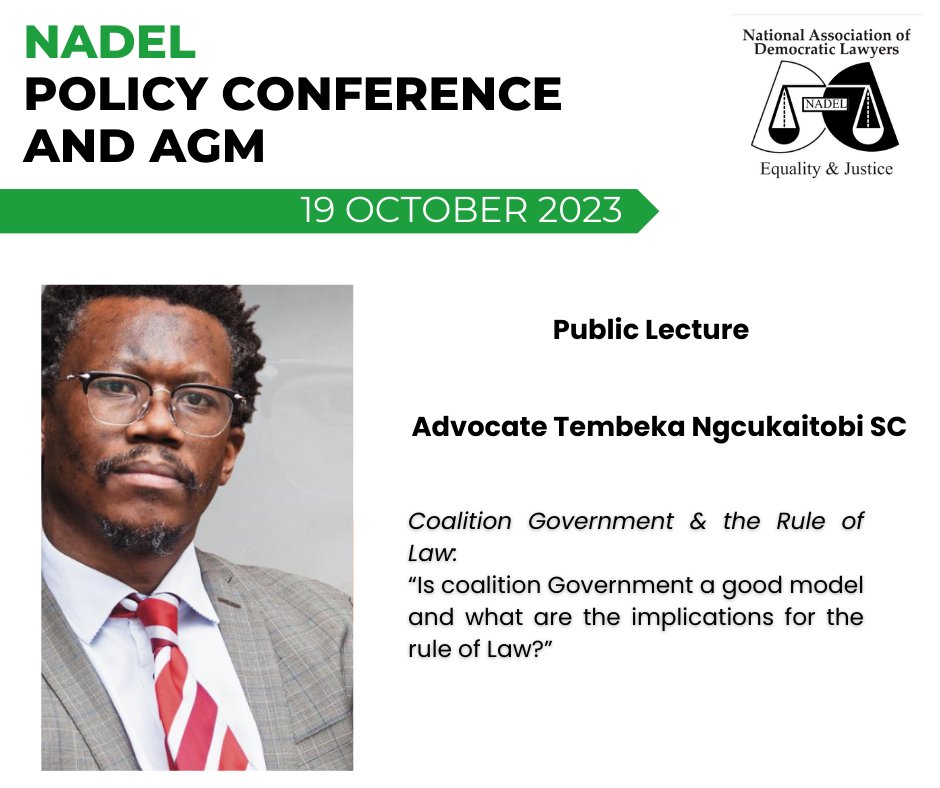 NADEL Policy Conference - 19 October 2023

Advocate Tembeka Ngcukaitobi SC delivers the public lecture "Is coalition government a good model and what are the implications for the rule of law?"

#NADELconference2023 #NADELagm2023 #NADELprogressivelawyer #NADELdigimag