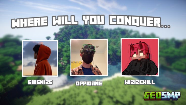 GeoSMP's tweet image. Welcome @SirenizeGaming, @TheRealOppidane, and @wizizchill back to the #GeoSMP!!! 😱😱