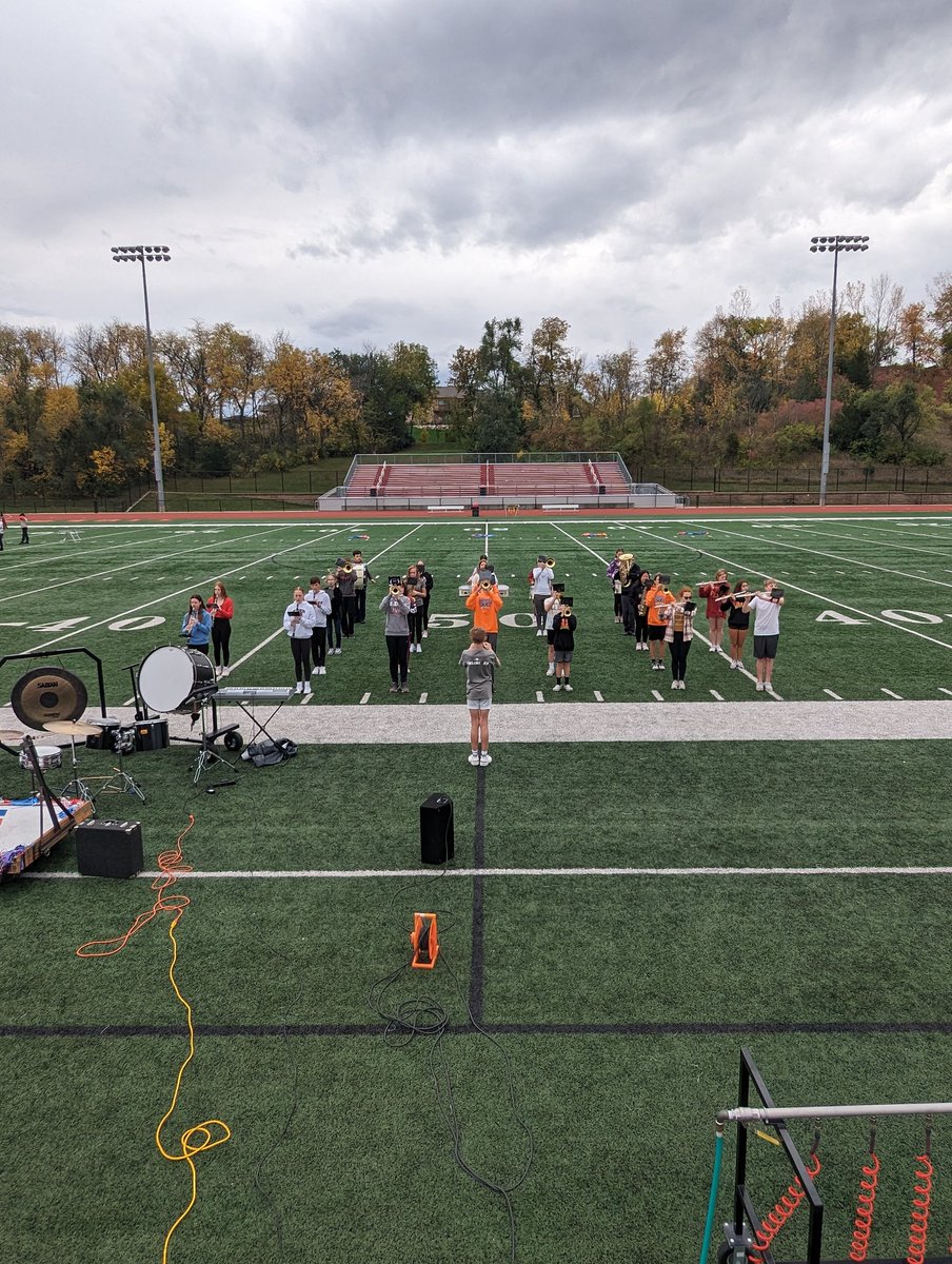 Band Night practice today! These students are ready for Friday night's halftime performance!