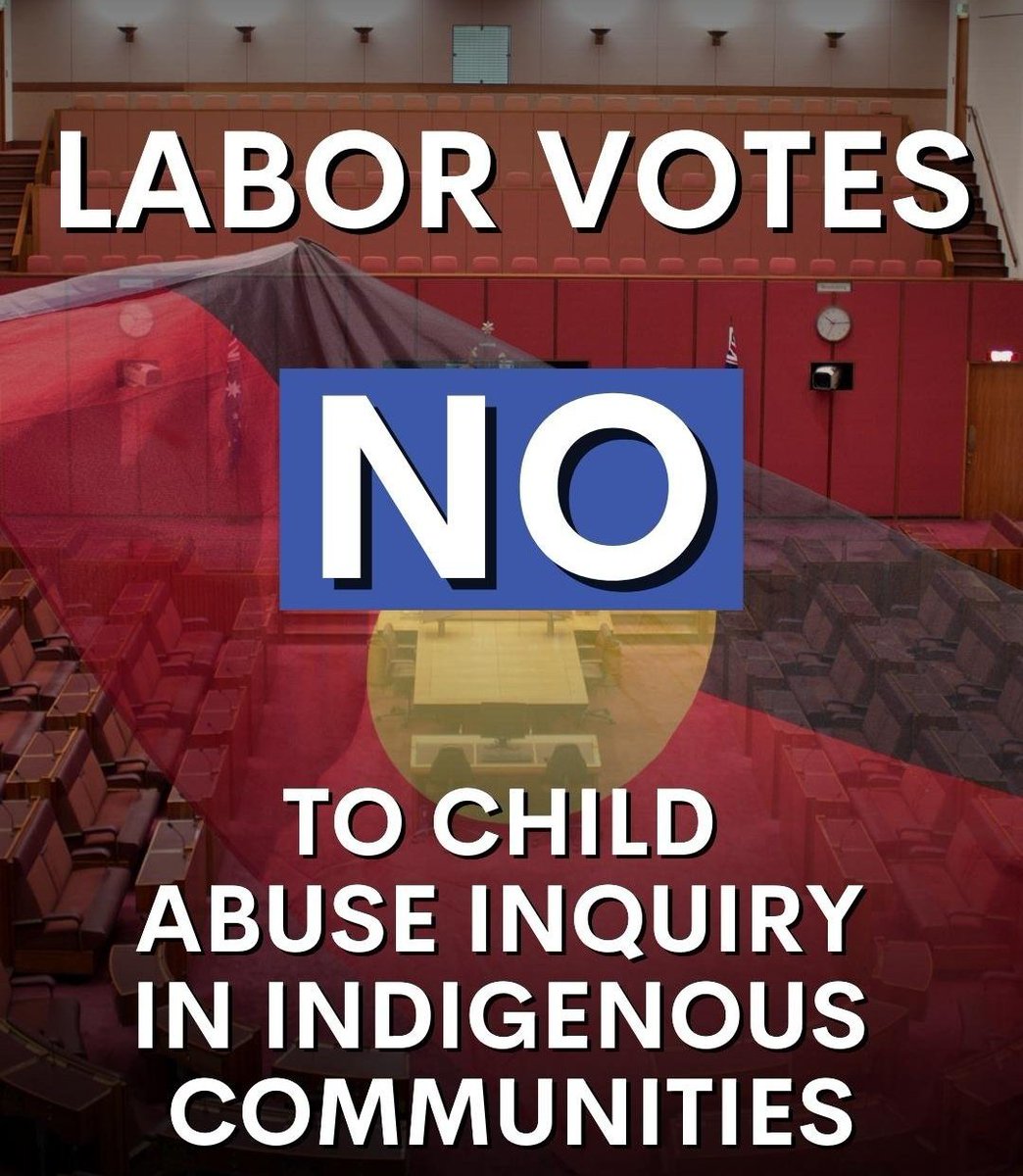 A Royal Commission into child abuse in Indigenous communities has been rejected by Labour 🧐💔

The idea was proposed by Senator Jacinta Price ✊🇦🇺

Labor and the Greens Voted NO 😳

So much for the referendum being about the Indigenous communities
#Referendum2023 
#LaborMustGo