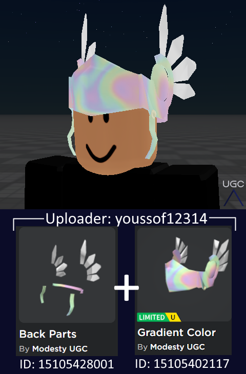 Peak” UGC on X: UGC creator Advareo uploaded some items that are meant  to be worn with other (older) items to make a 1:1 copy of the item  Paintball Tournament Trophy. #Roblox #