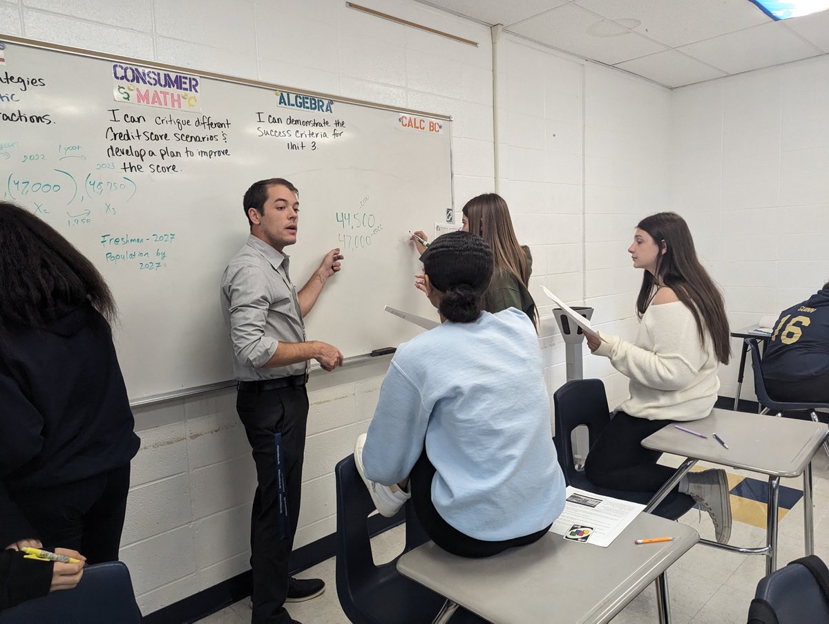 Watching an Algebra class brining real world authenticity to the algorithm. The class had clarity in learning, authentic local context and the teacher ensured the students did the heavy lifting as he rotated around providing feedback to keep the learning moving forward. #PBLMath