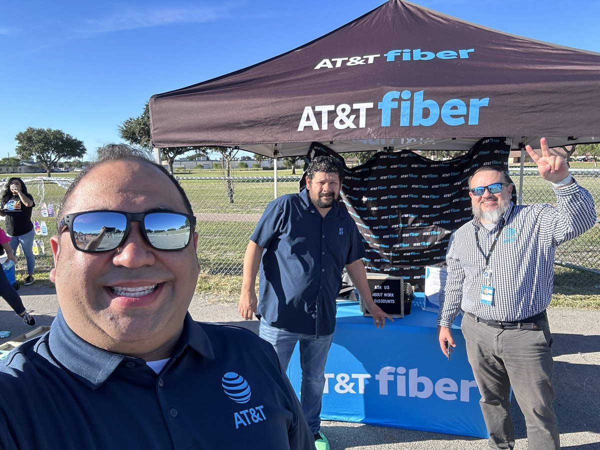 Fernando, Rene and Doug at the 24th Annual Lights on Afterschool Event in Alice, Texas! #fiber #attsignature #IHX @dogue07
