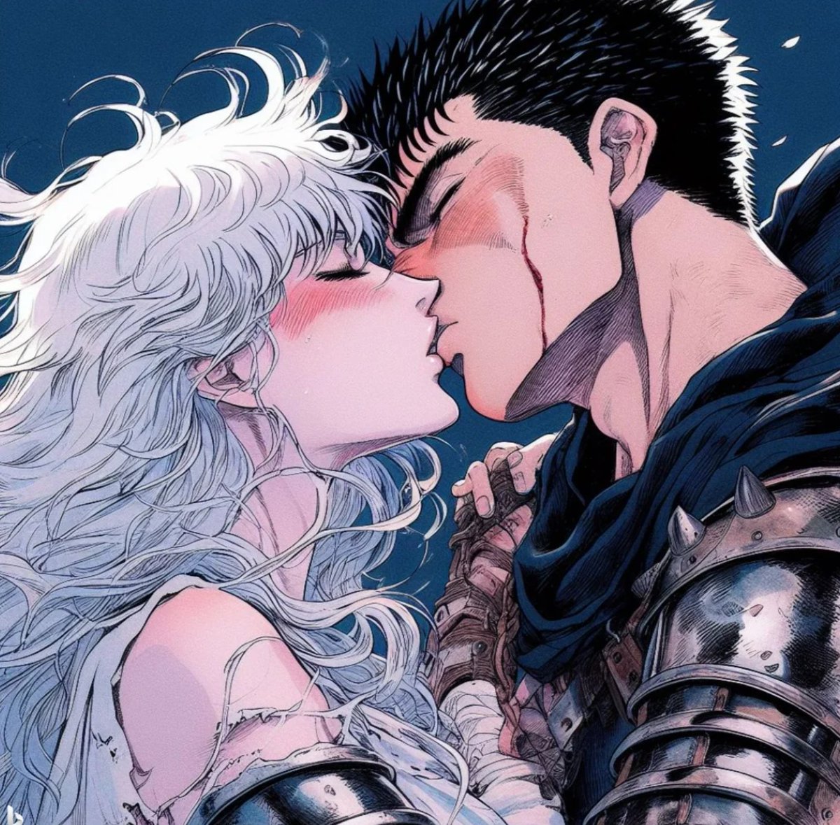 CinqJoursIci's tweet photo. #Guts #Griffith #Berserk #Manga #Seinen #GutsxGriffith #GriffithxGuts #Love #Passionate #SexualTension #Masterpiece #FrenchKiss #Youknowitsreal #Kiss #Yaoi #Art https://t.co/vzA0inpCxq