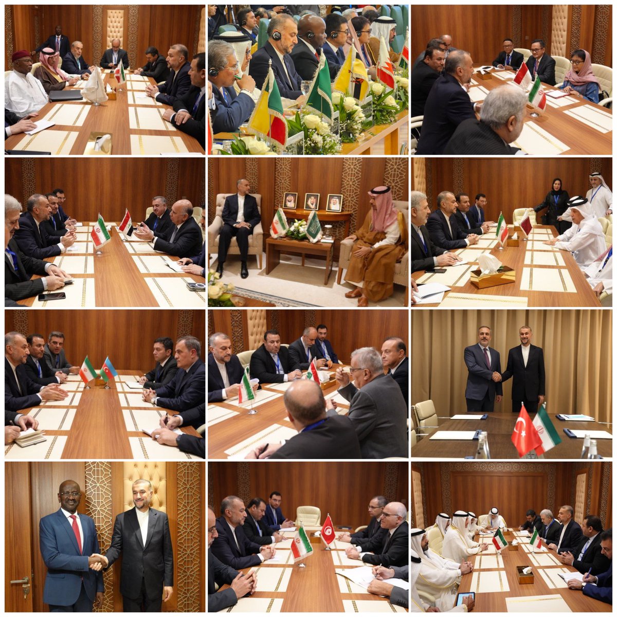 در جریان سفر به جده علاوه بر سخنرانی در اجلاس سازمان همکاری اسلامی، با وزرای‌خارجه ترکیه، عراق، عربستان، اندونزی، موریتانی، تونس، لبنان، کویت، آذربایجان، دبیرکل این سازمان و وزیر‌مشاور قطر دیدار داشتم.
جهان اسلام جنایات جنگی صهیونیست‌ها علیه زنان و کودکان غزه را تحمل نخواهد کرد.