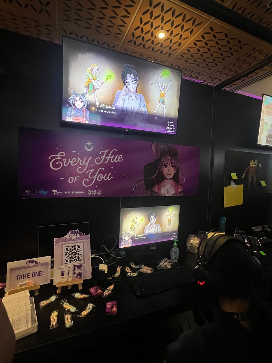 NobleSteedAU's tweet photo. Thanks for dropping by the Every Hue of You booth at #SXSWSydney yesterday! We'll be here again 11:15 AM - 3:00 PM, come give the game a go and pick up some candied bracelets and zines✨ https://t.co/T1VUtMFHAT