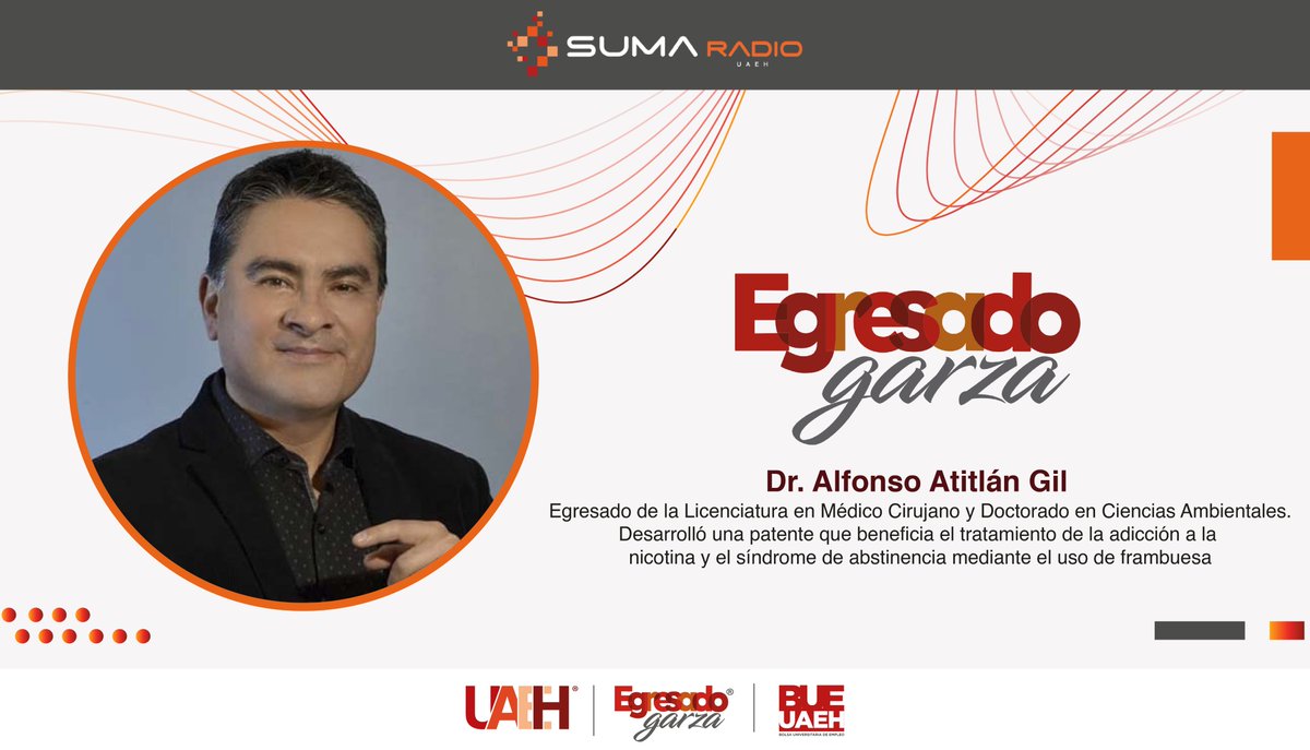 🎙️👏 ¡Felicitamos al Dr. Alfonso Atitlán Gil, destacado egresado de la Licenciatura en Médico Cirujano y Doctorado en Ciencias Ambientales, por su destacada participación en nuestro programa de Radio Egresados!🌟 #EgresadosGarza #RadioUAEH #ÉxitoProfesiona
