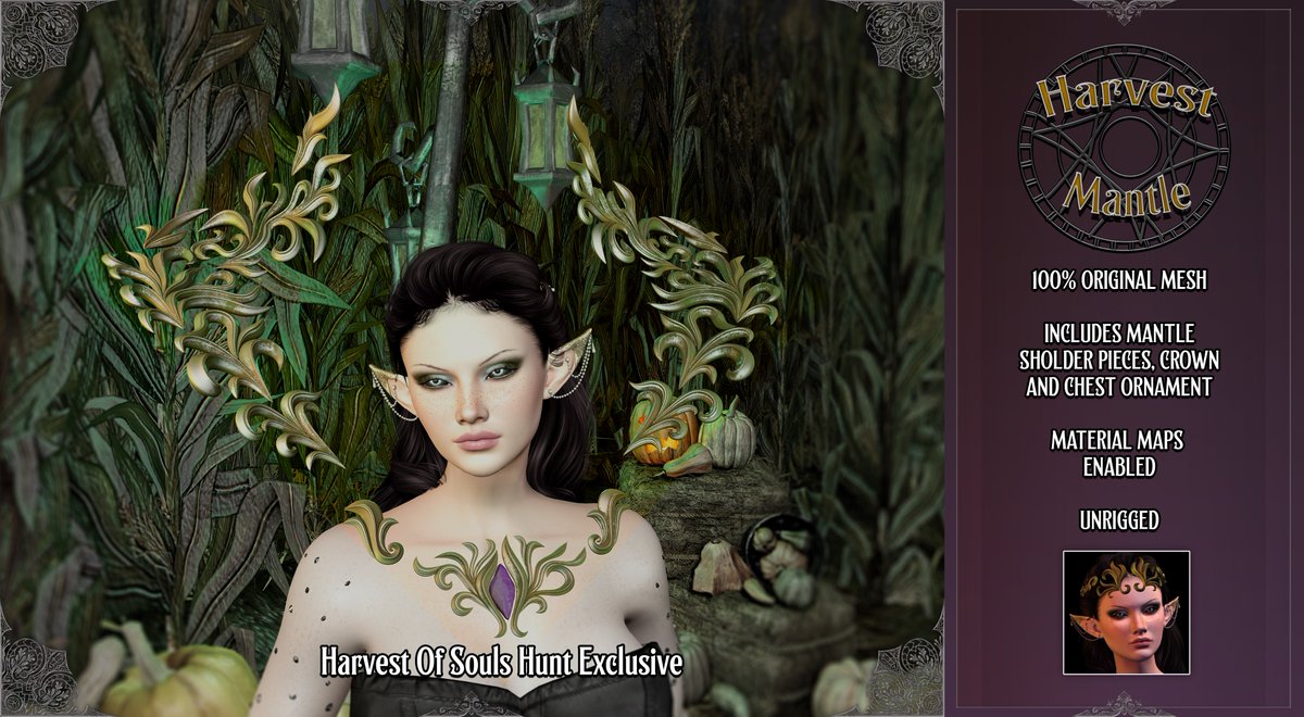 ArtemisiaSL's tweet photo. If you haven't made it through the corn/pumpkin maze at the Harvest of Souls to snag all the gifties here's a bit of a tease for our hunt item! 

Good luck! https://t.co/tHKfvs9IXk https://t.co/vF9IPefy8Q