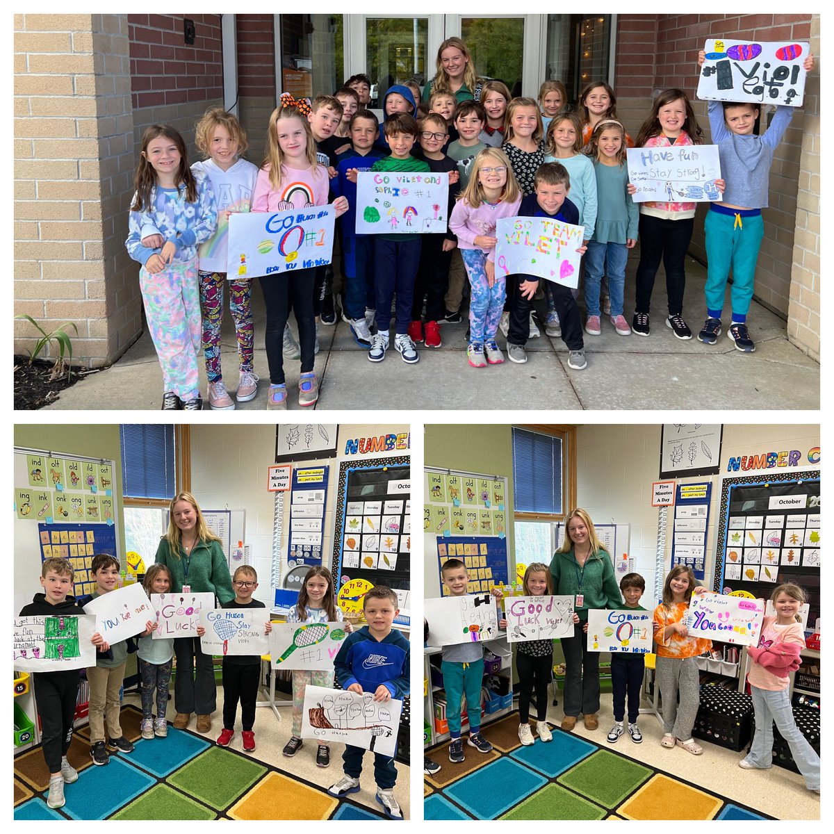 RoseSmoral's tweet photo. Lots of smiles and well wishes for Violet our @LearningHudson student as she heads to the Tennis State Championships! #ExplorerPride #RollHud https://t.co/ZbeLmZ1QwP
