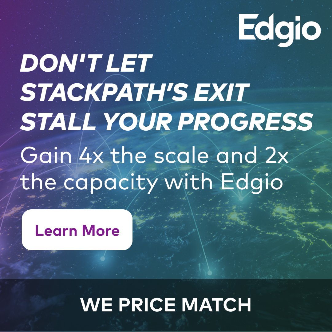 Big changes in the #CDN landscape! #StackPath bids adieu to its CDN services, but don't worry. #Edgio is stepping in as your go-to solution. Experience rapid content delivery, robust security, and a seamless transition. 

Explore Edgio's advantages: bit.ly/45EQuqO