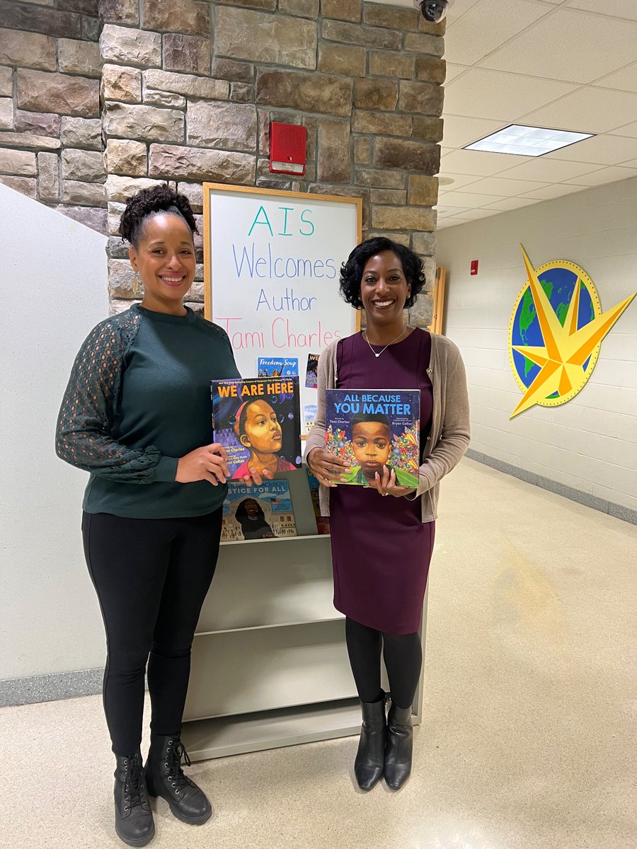 AISPrincipal's tweet photo. We had a wonderful visit today from author Tami Charles! @TamiWritesStuff #AISPride https://t.co/uV5x9penh9