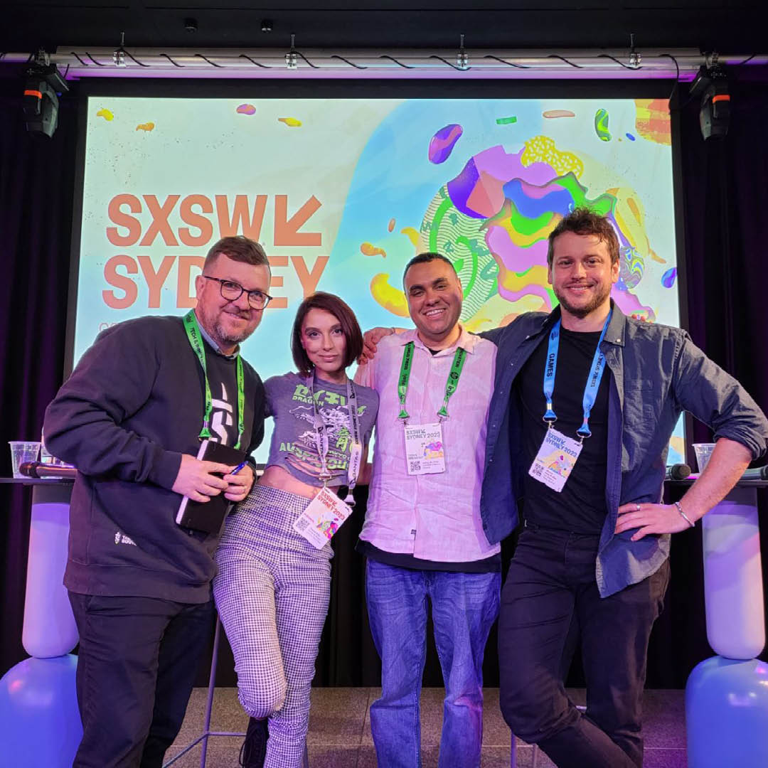 SA_Film's tweet photo. 👾🎮@sxswsydney Games Festival kicked off yesterday! How good to see so much SA talent on the 'Where Will Gaming Go Next' panel: Arthur Ah Chee (Cerulean Creative Studios), Chantal Ryan (@whalitf), Kim Forrest (Tantalus South) and Jeremy Kelly-Bakker (@wemadeathingtv) https://t.co/fmBYVA12tL