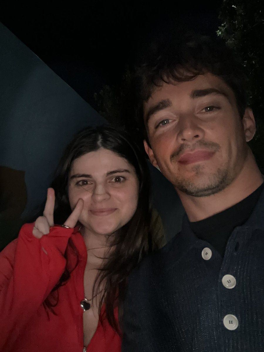 when you meet charles leclerc and you forget to turn the night mode off so he grabs your phone and turns it off himself