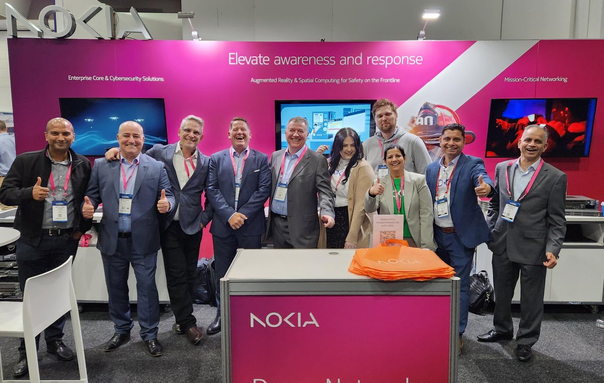 nokiaindustries's tweet photo. Join #Nokia at Booth 11 for our last day at #CommsConnect in Melbourne, Australia. Our team is excited to demonstrate our #missioncritical broadband comms, tailored for #government, #publicsafety & #industrial.
Learn more: https://t.co/FWXjqnxWZ6
@CommsConnectANZ #critcomms https://t.co/4pQLPCDJGQ