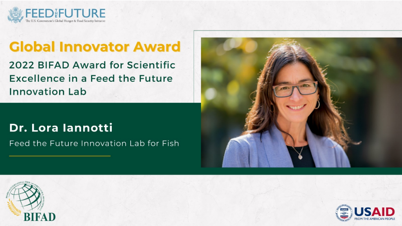 Congratulations to Dr. Lora Iannotti, winner of the #BIFAD Award for Scientific Excellence in a @FeedtheFuture Innovation Lab. From @fishinnovation, she is recognized for her research on improving nutrition through sustainable fisheries. Learn more: ow.ly/mwEo50PXfOk