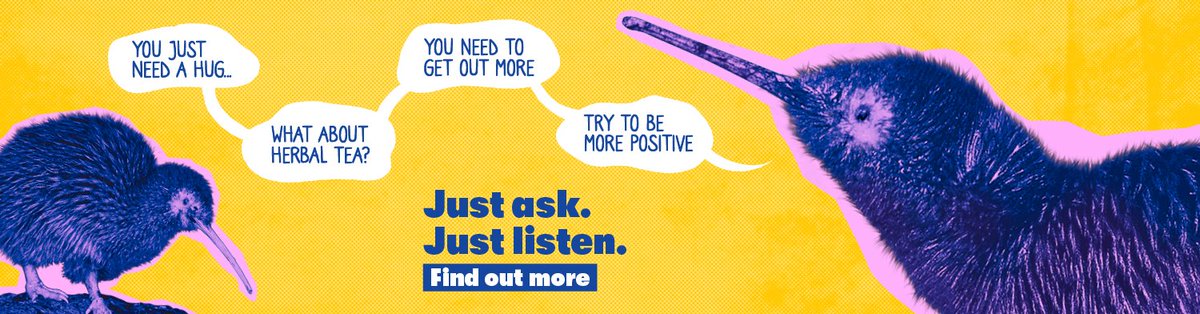 Just Ask. Just Listen.

Nōku te Ao’s mahi aims to end stigma and discrimination for people facing mental distress, by encouraging us to strike up a kōrero with someone who is going through a tough time, and keeping it simple (1/2)