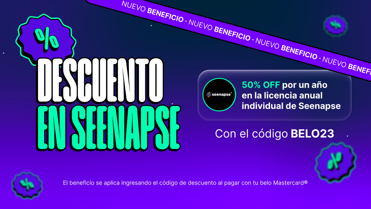 📣 ¡Atención #creativos!

Nuevo beneficio pagando con su belo Mastercard 💳 de 50% OFF por un año en la licencia individual de <a href="/Seenapse/">Seenapse</a> 💫

Conocé más acá 👉 esbiensimple.com/seenapse