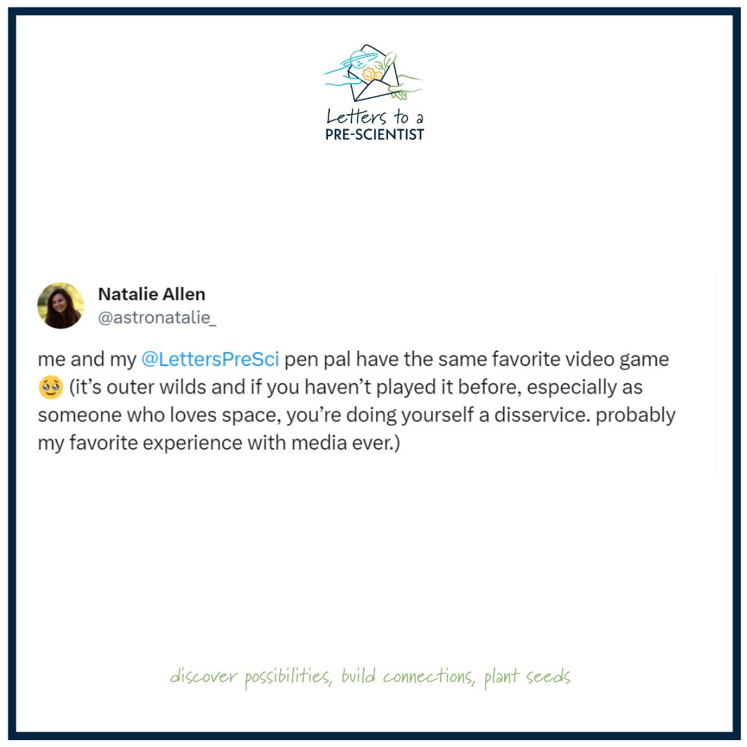 LettersPreSci's tweet photo. 🌞 We love when our #STEMpals are equally excited about writing to their pre-scientists, and the impact this relationship has on both parties. It’s a two way street of learning, teaching and growth. There’s nothing like it! 🚀

#lps #stem #stemforall https://t.co/rRHwUD6FqL
